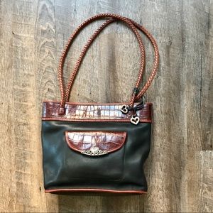 Brighton two tone leather handbag